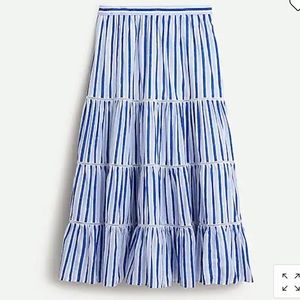 J. Crew Tiered Midi Skirt